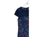 Betsey Johnson Betsey‎ Johnson Women's Dress Lace Multi Transparent Overlay Floral Navy 4 NWT Photo 2