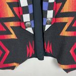 Lone Wolf Vest Womens Small Multicolor Southwestern Aztec Open 100% Cotton S Black Photo 4