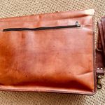 18 Inch Vintage Men's Brown Handmade Leather Briefcase Best Laptop Messenger Bag Photo 1