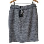 Karl Lagerfeld  Pencil Skirt Woven Textured Fringe Size 10 Preppy Office Chic NEW Photo 1