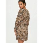 Wilfred Aritzia Baroque Animal Print Mini Long Sleeve Dress Size 2 Photo 1