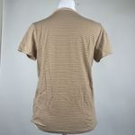 Madewell  Short Sleeve Crew Neck Striped T-shirt Size Small Tan & Pink Photo 4