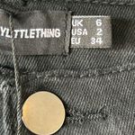Pretty Little Thing NWT Size 2 Black Skinny Jeans Back Pockets Casual Pants Photo 6