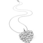 Nordstrom Folli Follie Sterling Silver Shiny Heart Necklace Love Chain Chrome Lace Lattice Photo 0