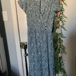 Long Green Floral Dress Size M Photo 1