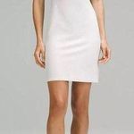 Lululemon Ribbed Softstreme Slim Fit Tank Mini Dress 8 Women’s Bone Ivory White Photo 0