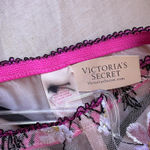 Victoria's Secret NWT  Very Sexy Pink Floral Embroidery Garter Belt Black Trim M Photo 5
