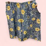 Cute flowy pull on grannycore mom shorts pockets bermuda Blue Size 14 Photo 1