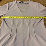 Ann Taylor  Light Lilac Pleated V-Neck Top 
Size Large Photo 6