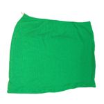Good American  Always Fits Mini Skirt Swim Cover Crinkle Summer Green 7/8 4XL/5XL Photo 2