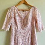 Eliza J  Blush Pink Full Lace Half Sleeve Fit Flare Dress Size 10P‎ Petite… Photo 2