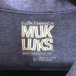 Muk Luks Womens Shacket Utility Shirt Jacket French Terry Snap Button Blue L Size L Photo 2