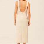 The Fifth Label  Jaime Linen Blend Midi Dress in Wheat Size Small NWT Photo 4