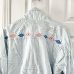 Ellesse Vintage Light Shimmery Blue Diamond Stitched Windbreaker Jacket Meidum Size M Photo 7