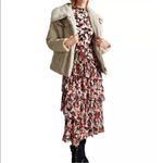 Ted Baker London Lilla Mix Media Faux Fur Jacket Sz 5 Photo 3