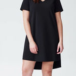Universal Standard Black Tesino Short Sleeve High Low Hem Dress XS 10/2 Photo 0