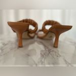 SheIn Faux Leather Ruched Open Toe Stiletto Heels (SH86) Photo 4