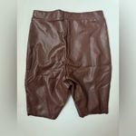 SKIMS  NWT Women’s Faux Leather‎ Biker Shorts in Cocoa Size XXS Photo 3