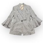 CAbi  Olé Bell Sleeve Navy Striped Blazer
Jacket Size 6 Photo 3