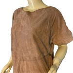 VINTAGE 1970'S ANN TAYLOR BROWN GENUINE SUEDE SHORT SLEEVE SHIFT DRESS (6) Photo 7