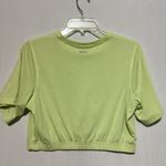 Stori. Cropped Top Women's 6 Green Stretch Round Neck Short Sleeve‎ Pullover Photo 6