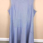 Tommy Hilfiger Women’s Blue White Honeycomb Knit Sleeveless A-Line Dress Photo 0