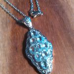 Sky Blue Topaz Stainless Steel Necklace Photo 0