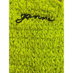 Ganni Velvet Crochet Open Back Mini Dress in Lime Punch Small New Womens Velour Photo 7
