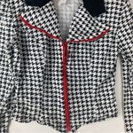 Disorderly Conduct size 3/4 XS small vintage houndstooth blazer jacket black whi Photo 6