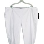 Ashley Stewart  Pants Size 28 White Seersucker Ankle Length Pants New Photo 2
