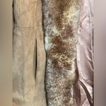 Penny Lane Vintage Scully Coat Suede with Boho Shearling Trim Brown Camel 10 Photo 10