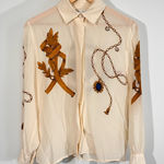 The Limited 100% Silk Scarf-Print Blouse – Made in Korea (Vintage)  Gucci style Photo 0