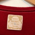 Old Navy  MATERNITY Solid Bright Red V-Neck Acrylic LAMBS WOOL ANGORA Sweater M Photo 2