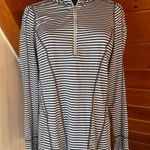 Zella  Blue and White Striped Women's Long Sleeve Athletic Top sz M Photo 0