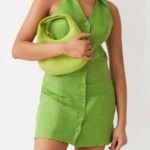 & Other Stories & Other Stories Bright Green Button-Up Mini Dress Photo 2