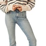 Free People  Easy Street Cropped Striped Pullover Oversized Sweater | Size XL Photo 8