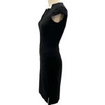 Zac Posen Zac Posen Black Cap Sleeve V-Neck Sheath Wiggle Structured Day Dress Size 2 Photo 6