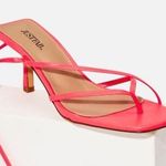 JustFab Mikelle Neon Pink Strappy Kitten Heels Photo 0