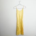 Raquel Allegra Slip Midi Dress Yellow Satin Size Small/4 Photo 2