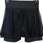 HEROINE SPORT Black‎ Mesh Skort Skirted Shorts S Black Photo 2