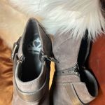 Fergalicious by Fergie Gray Buckled and Zippered Booties Photo 1