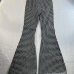 Judy Blue 5 / 27 Jeans Super Flare Leg Striped High Rise Raw Hem Boho Hippie Photo 11