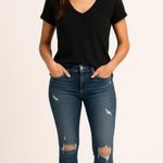 Rock & Republic  Black V-Neck Short Sleeve Pocket Tee Women’s XS Photo 0