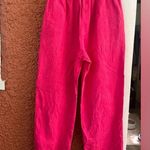 Women’s 100% Linen Pants Hot Pink Size Small Photo 8