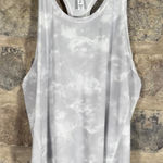Athleta 2X Tank Top White Gray Cloud Print Racerback Athletic Workout Photo 0