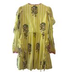 Alix of Bohemia Winslow Yellow Floral Striped Mini Dress Size M Size M Photo 2