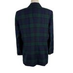 Brooks Brothers Tartan Plaid Green Black Watch Single Breasted Wool Blazer SZ 14 Photo 8