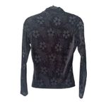 1. State ‎ Velour Floral Turtleneck Top Black NWOT Small Photo 3