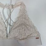 PINK - Victoria's Secret NWOT PINK women’s off-white lace strappy halter neck adjustable strap bralette L Photo 1