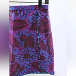 J.Crew Midnight Floral Jacquard Mini Skirt Size 00 XXS Purple Blue Pink A-Line Photo 4